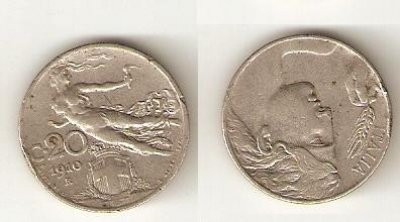 obrázok k predmetu 20 centesimi 1920