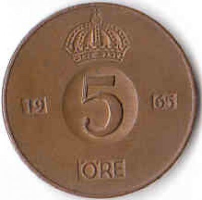 obrázok k predmetu Švédsko.5 ore 1965