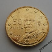 zberateľský predmet Grécko 50 cent 2002   vyrobil lomonosov