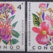 zberateľský predmet Congo flóra kvety či  vyrobil korvin